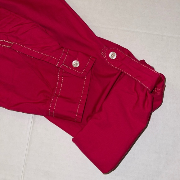 Tommy Hilfiger Cherry Red Roll-Tab Button-Up Shirt - Picture 7 of 10